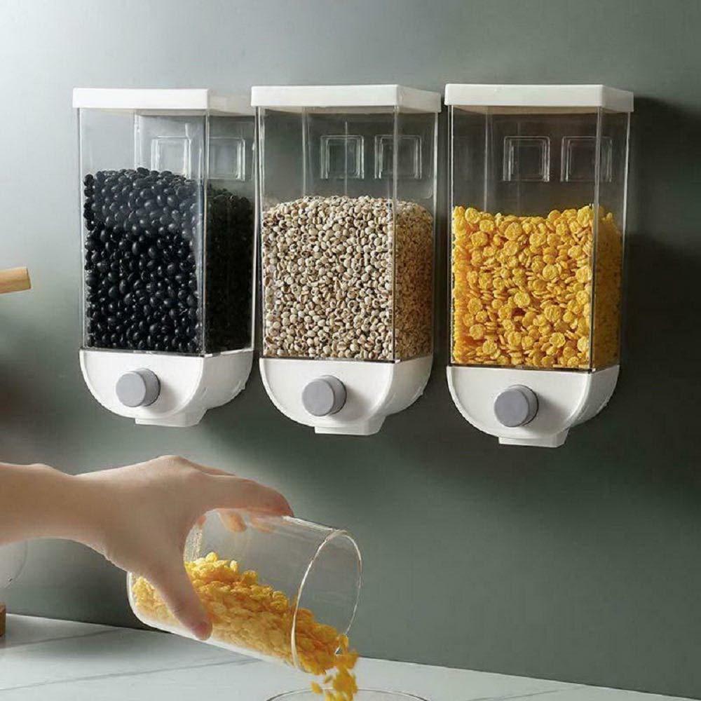 2325 wall mounted cereal dispenser tank grain dry food container 1500ml