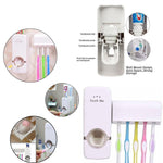 buyerzone toothpaste dispenser and tooth brush holder for home bathroom accessories 1