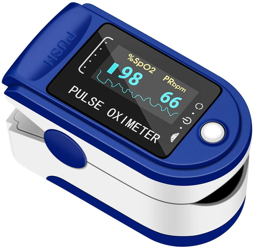 Finger Pulse Oxygen Meter with Audio Visual Alarm and Respiratory Rate