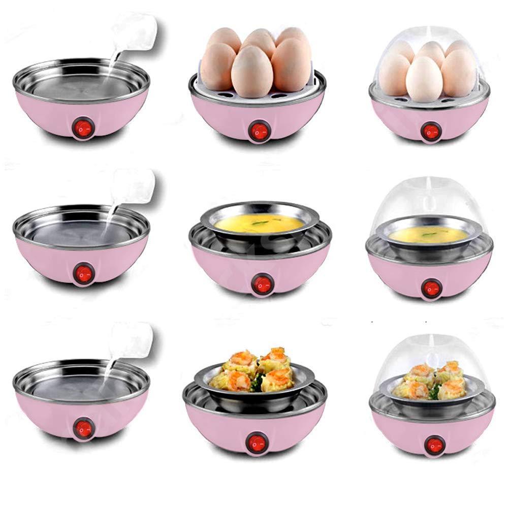 simxen egg boiler electric automatic off 7 egg poacher for steaming cooking boiling and frying multicolour