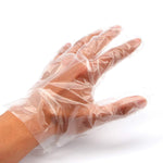 0670 plastic transparent disposable clear gloves white 1000pc