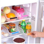 2055 ambitionofcreativity in kitchen plastic fridge space saver organizer basket rack 4 pcs