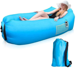 camping lounger sofa inflatable lamzac hangout sleeping bag beach lazy air bed