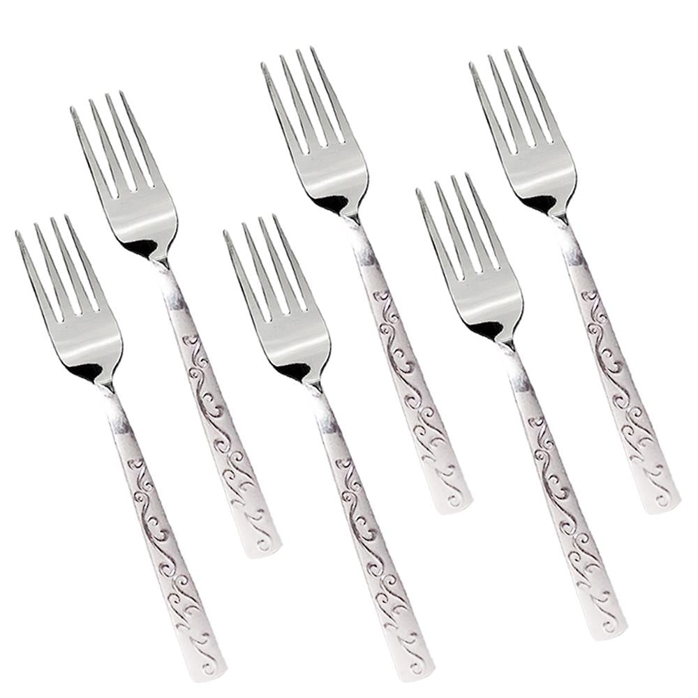 7005 self design stainless steel fork set 6 pcs