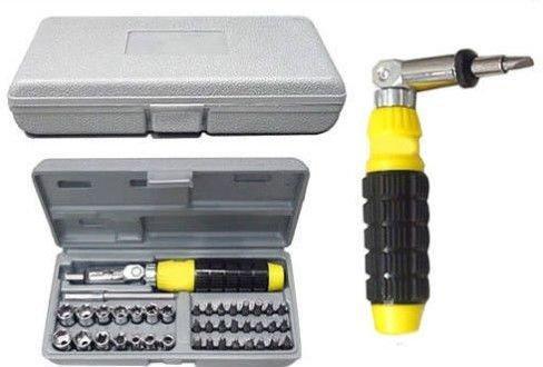 professional tool kit and screwdriver and socket set accessories 41piece bit and socket set multicolour