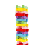 3902 wooden blocks colorful wooden tumbling tower stacking and balancing block toys with dices for kids adults 54 pcs