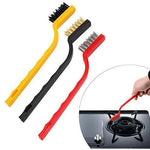 cleaning tool kit 3 pc mini wire brush set brass nylon stainless steel bristles multi utility wire brush for cleaning wire brush for removing rust wire brush cup
