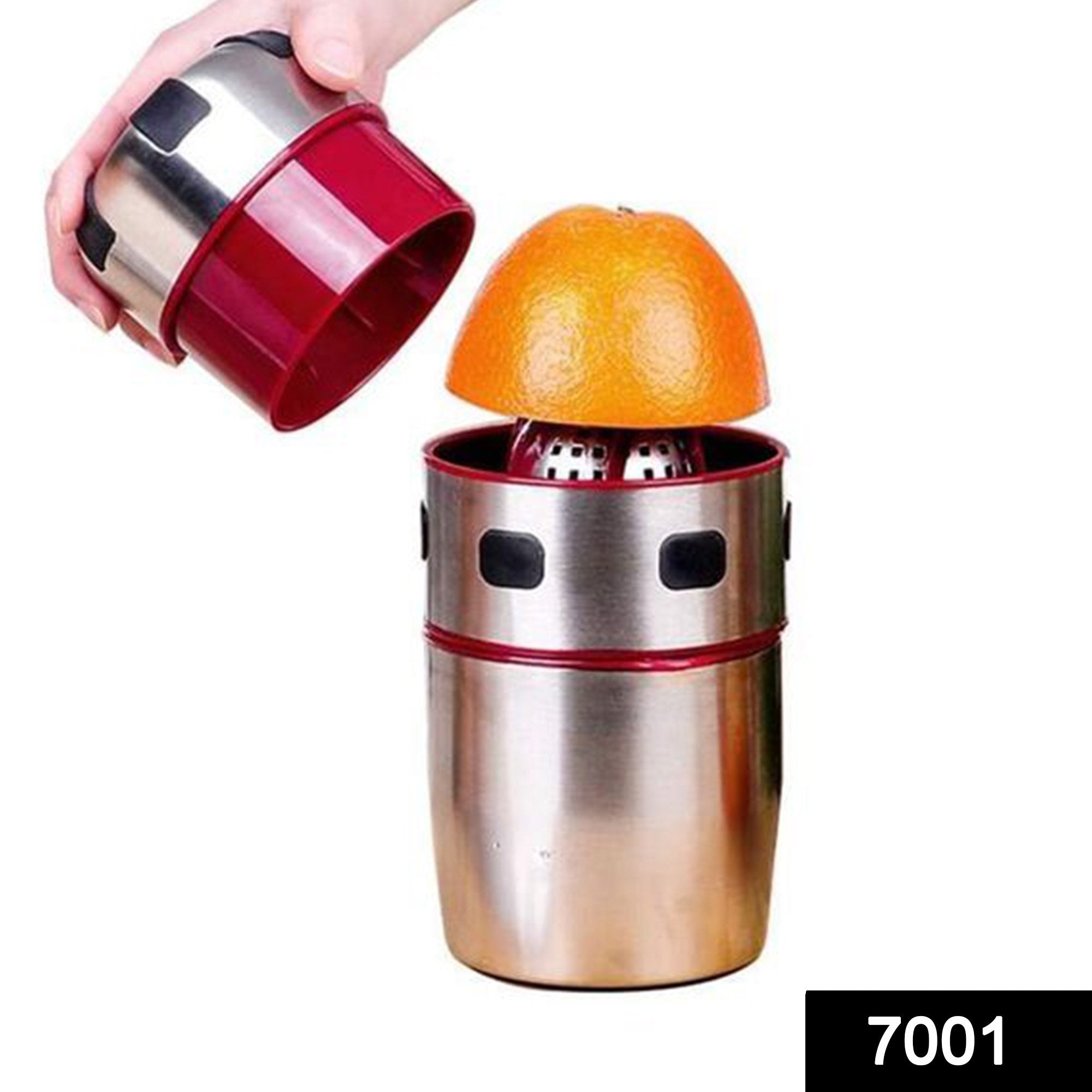7001 manual hand portable juicer with strainer and container