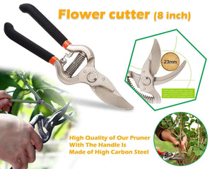 ambitionofcreativity in gardening tools flover cutter garden tool wooden handle 3pcs hand cultivator small trowel garden fork