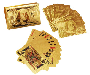 ambitionofcreativity in gold plated poker playing cards golden