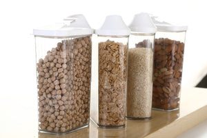 2166 transparent plastic air tight food storage container jar dispenser for kitchen 1100 ml