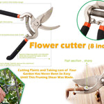 ambitionofcreativity in gardening tools flover cutter garden tool wooden handle 3pcs hand cultivator small trowel garden fork