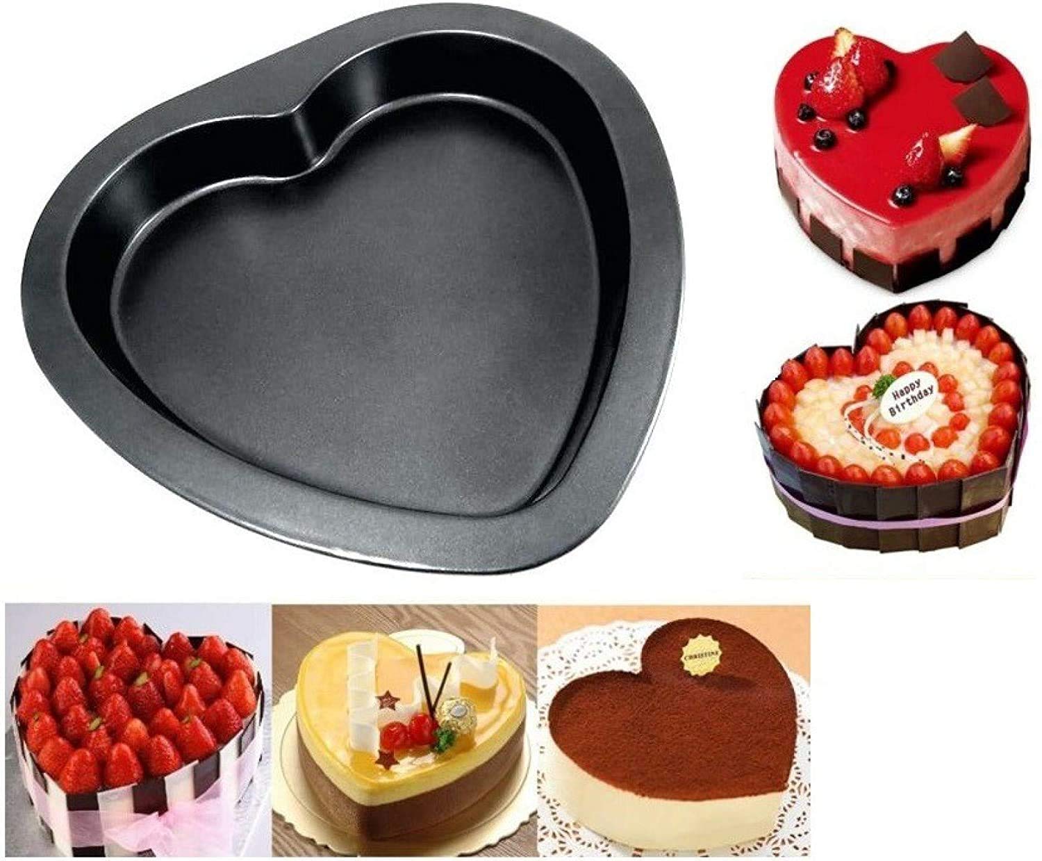 2209 heart shape cake mould non stick steel cake tray