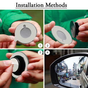 1512 blind spot round wide angle adjustable convex rear view mirror pack of 2