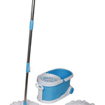 1268 heavy duty microfiber spin mop with plastic bucket