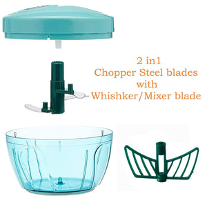 1178 manual compact powerful hand held vegetable food chopper 450ml