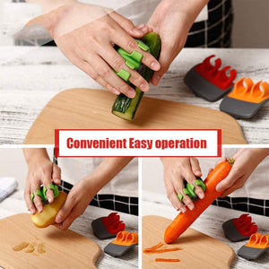 Durable Comfortable Rubber Finger Grip Palm Peeler (One Piece)