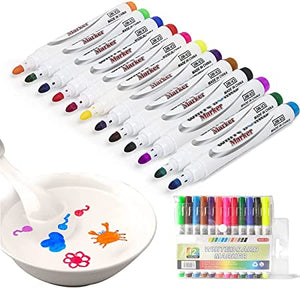  Magical Water Painting Pen,Doodle Water Floating Pens,8/12  Colors Magical Water Painting Markers with Ceramic Spoon+Erasing Whiteboard  Toy Gift for 3 4 5 6 7 8 Year Old Boys Girls Kids : Toys & Games
