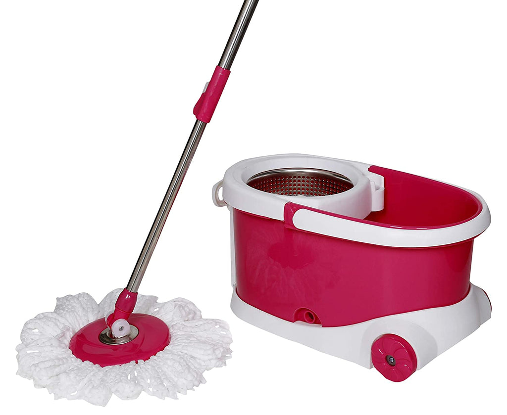 0837 spin bucket mop with refills for all type of floors