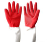 0672 - Dual Color Reusable Rubber Hand Gloves (Red + White) - 1 pc