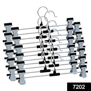 7202 stainless steel hangers with 2 adjustable anti rust clips pack of 12