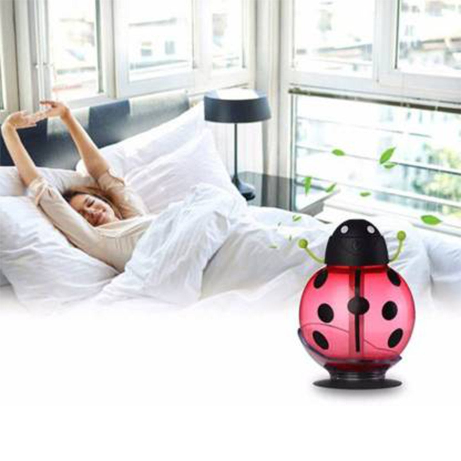 371 cute beatles led light humidifier air diffuser purifier atomizer essential oil diffuser difusor de aroma mist maker fogger gift