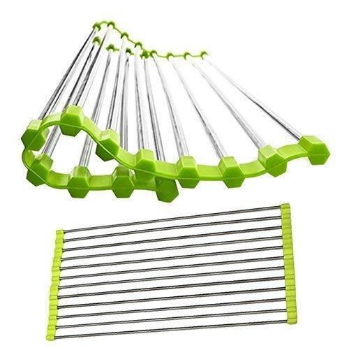 2064 Over the Sink Multipurpose Roll-Up Foldable Dish Drying Rack - Ambitionofcreativity.in - Kitchen - Ambitionofcreativity.in