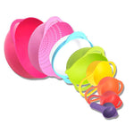 Plastic Bowls, Colander & Measuring Cups & Spoon (Set of 8)