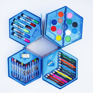 ambitionofcreativity in 46 pcs plastic art colour set with color pencil crayons oil pastel and sketch pens
