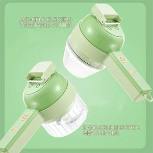 Portable 4 In 1 Electric Vegetable Cutter Set