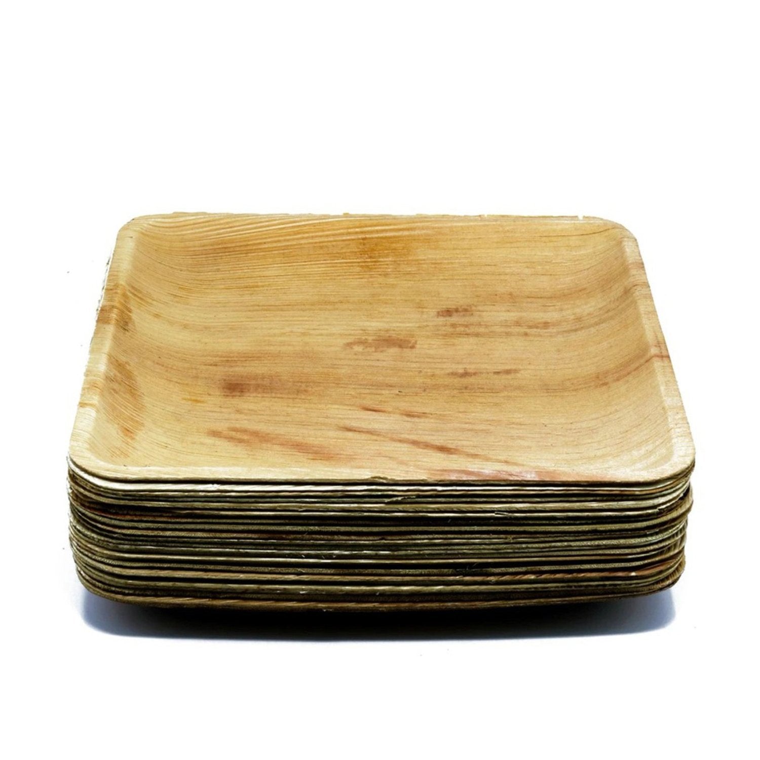 3214 disposable square eco friendly areca palm leaf plate 10x10 inch pack of 25