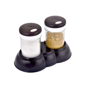 box plastic salt pepper shakers masala dabbi with stand salt and pepper set for dining table