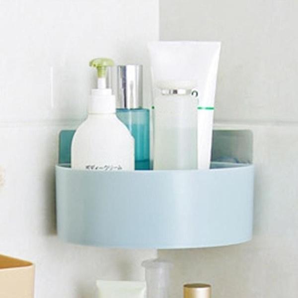 plastic multipurpose kitchen bathroom shelf wall holder storage rack