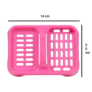 1127 2 in 1 soap keeping plastic case for bathroom use