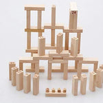 3903 54 pieces wooden stacking tower numbers building blocks game board for kids