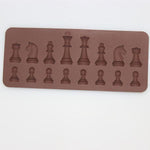 1162 silicone chocolate chess shaped mould 14 cavity