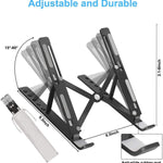 1320 adjustable laptop stand holder with built in foldable legs
