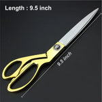 1547 stainless steel tailoring scissor sharp cloth cutting for professionals 9 5inch golden