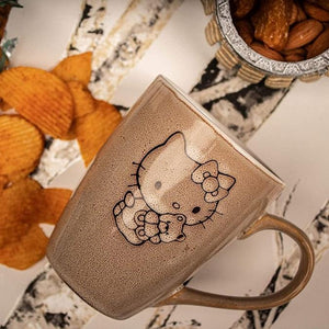 Ivory Color Kitty Print Milk & Coffee Mug Set of 6