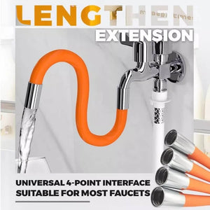 360 Degree Adjustable Faucet- Foaming Extension Tube / Sink Drain Extension Tube Faucet Lengthening Extender for Bathroom or Kitchen