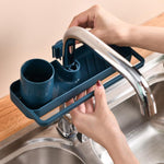 Faucet Sponge & Cloth Drain Storage Rack For Kitchen Organizer