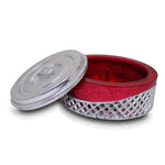 2089 multipurpose royal design round silver container gift box