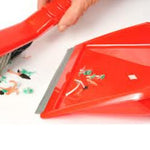 2113 heavy duty plastic dustpan with handle durable lightweight multi surface dust pan
