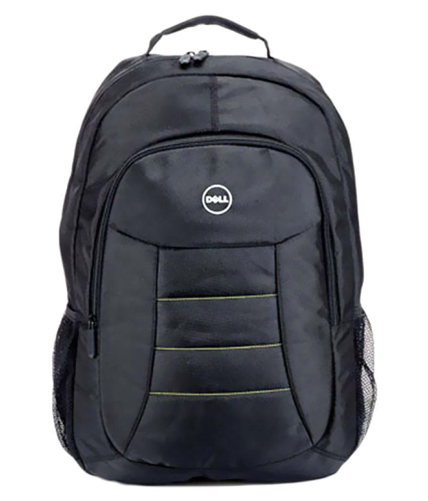 dell polyester black laptop bag