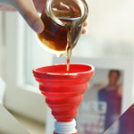 0826 foldable kitchen collapsible funnel for water bottle liquid transfer food grade funnels set