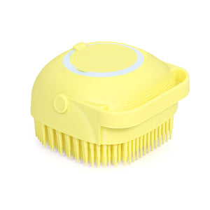 1348 silicone massage bath body brush soft bristle with shampoo dispenser