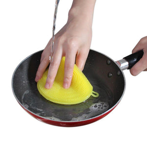 1344 silicone dish scrubber sponge mildew free non stick heat resistant