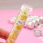 1319 portable hand washing bath flower shape paper soap strips in test tube bottle