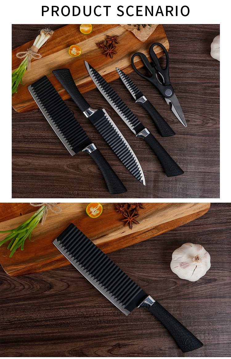 2285 stainless steel knife set with chef peeler and scissor 6 pieces