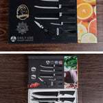 2285 stainless steel knife set with chef peeler and scissor 6 pieces